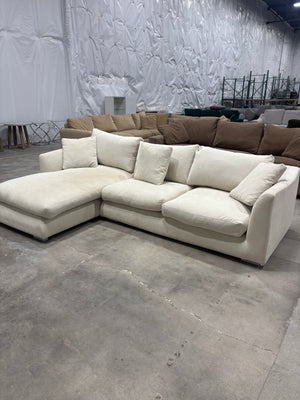 Mario Capasa Down-Filled Cream Sectional