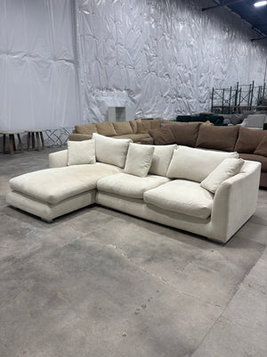 Mario Capasa Down-Filled Cream Sectional