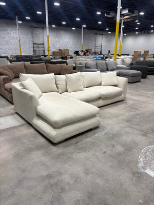 Mario Capasa Down-Filled Cream Sectional