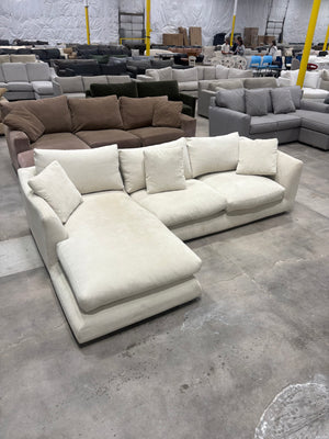 Mario Capasa Down-Filled Cream Sectional