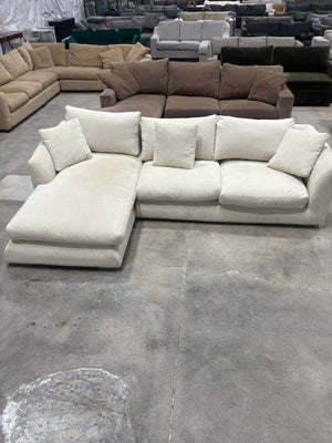 Mario Capasa Down-Filled Cream Sectional