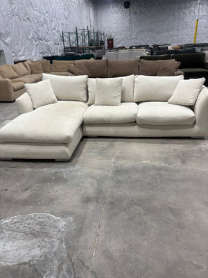 Mario Capasa Down-Filled Cream Sectional