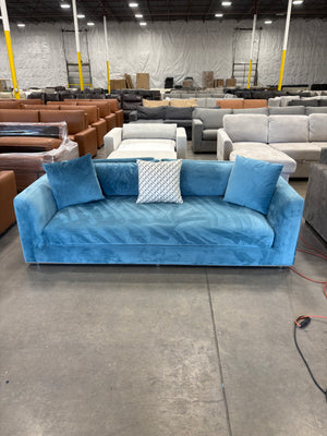 ROVECONCEPTS Velvet Blue Sleeper Sofa