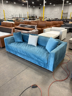 ROVECONCEPTS Velvet Blue Sleeper Sofa