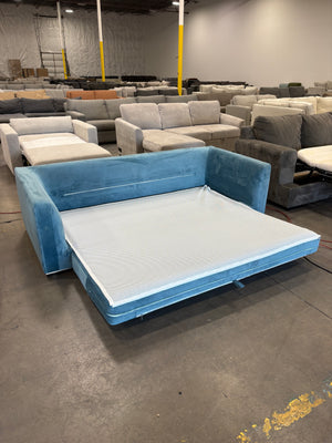 ROVECONCEPTS Velvet Blue Sleeper Sofa