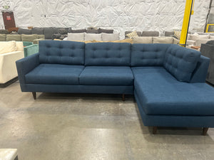 Apt2B Navy Blue Tufted Sectional