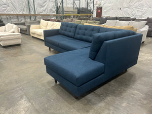 Apt2B Navy Blue Tufted Sectional