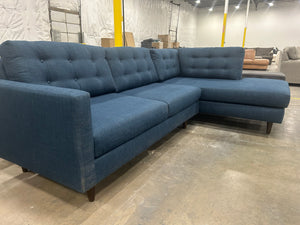 Apt2B Navy Blue Tufted Sectional