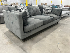 Dark Gray Velvet Sofa
