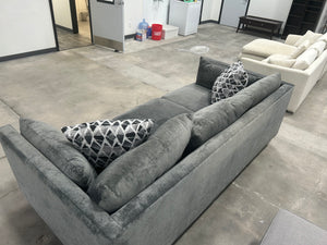 Dark Gray Velvet Sofa
