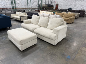 Deep Beige Sofa w/ Ottoman