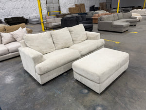 Deep Beige Sofa w/ Ottoman