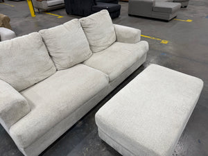 Deep Beige Sofa w/ Ottoman