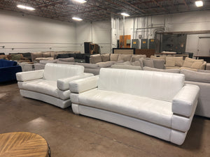 Italian Leather Sofa & Loveseat Set