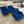 Set of 3 Royal Blue Accent Chairs