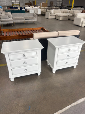 White Nightstand Set