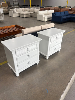 White Nightstand Set
