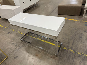 Glossy White 2-Drawer Console Table