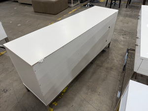 White Geometric 3-Door Credenza / Sideboard Cabinet