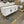 White 3-Door Credenza with Chrome Frame