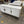 White 3-Door Credenza with Chrome Frame