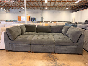 Tisdale 6-Piece Fabric Sectional - Gray
