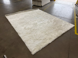 Feizy Indochine White 7’6” x 9’6” Plush Area Rug