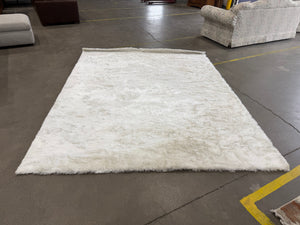 Feizy Indochine White 7’6” x 9’6” Plush Area Rug