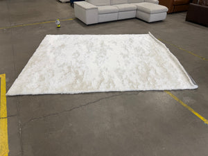 Feizy Indochine White 7’6” x 9’6” Plush Area Rug