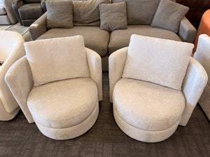 Davos Fabric 2-Pack Chairs - Gray