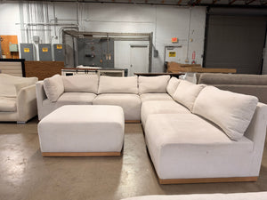 Henredon 6-Piece Fabric Sectional - Cream