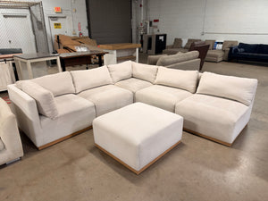 Henredon 6-Piece Fabric Sectional - Cream