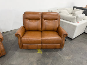 Grayson 3-piece Leather Power Reclining Set with Power Headrests and Lumbar - Sofa, Loveseat, and Recliner