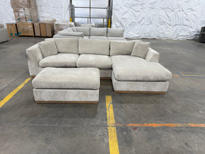 Henredon Caley Reversible Sofa Chaise with Ottoman