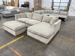 Henredon Caley Reversible Sofa Chaise with Ottoman