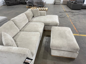Henredon Caley Reversible Sofa Chaise with Ottoman