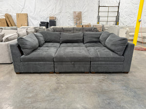 Tisdale 6-Piece Fabric Sectional - Gray