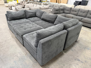 Tisdale 6-Piece Fabric Sectional - Gray