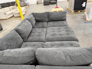 Tisdale 6-Piece Fabric Sectional - Gray