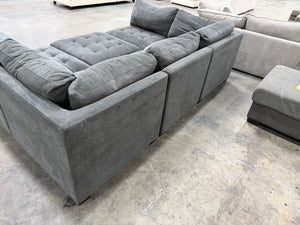 Tisdale 6-Piece Fabric Sectional - Gray