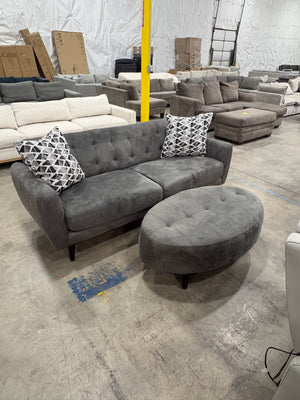 MCM Couch and Ottoman