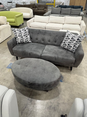 MCM Couch and Ottoman