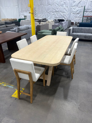 Crate & Barrel Aya Dining Table w/ Nathan James Chairs