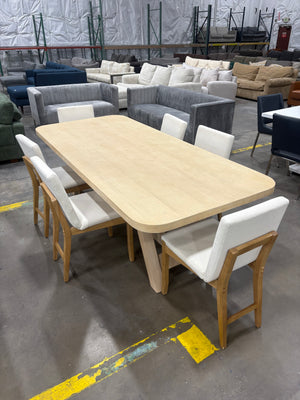 Crate & Barrel Aya Dining Table w/ Nathan James Chairs
