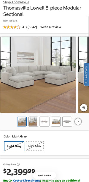 Lowell 8-Piece Modular Sectional - White