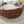 Brown Leather L-Shaped Sectional with Rolled Arms & Nailhead Trim