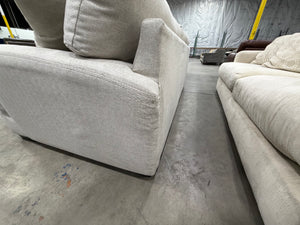 Oversized Cream Sofa, Loveseat & Ottoman Set