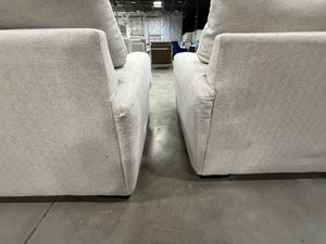 Oversized Cream Sofa, Loveseat & Ottoman Set