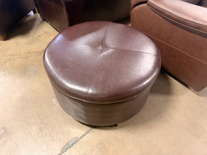 Leather Storage Ottoman