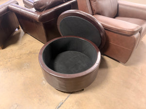 Leather Storage Ottoman